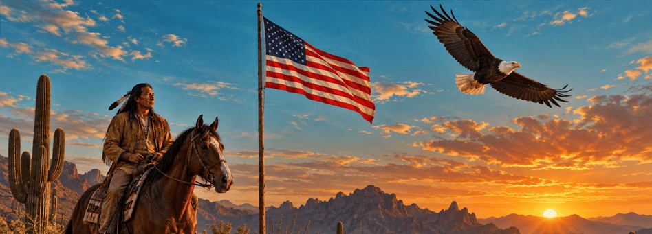 Native American in Southwest Desert